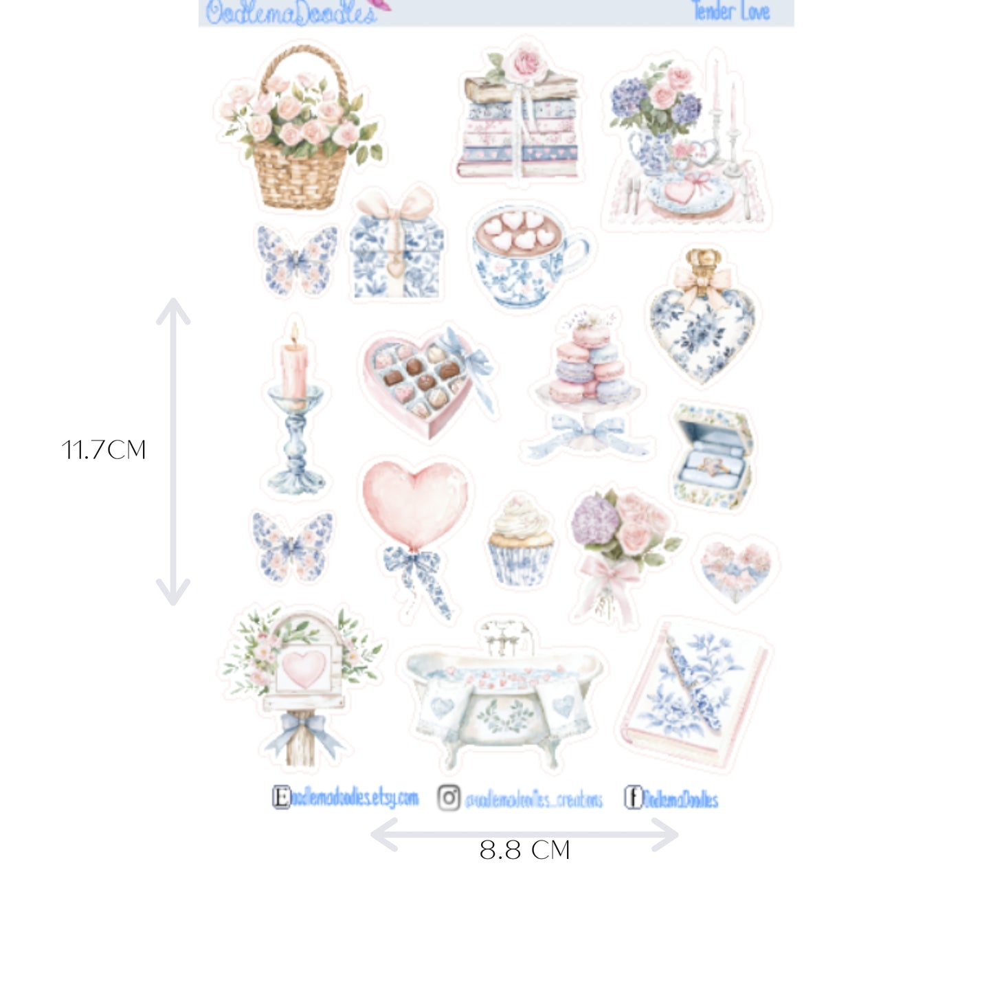 Tender Love Mini Decorative Stickers