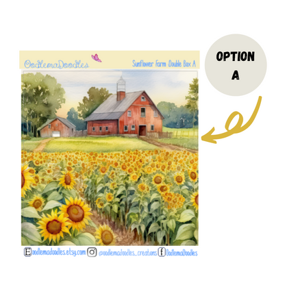 Sunflower Farm Decorative Double Box Sticker