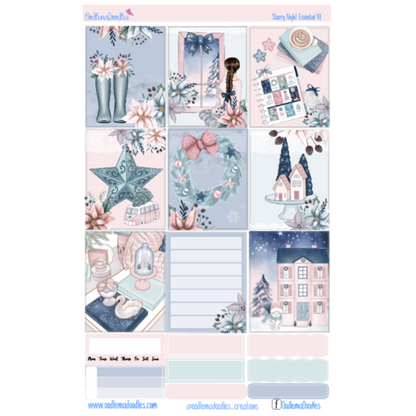 Starry Night Essential Planner Sticker Kit