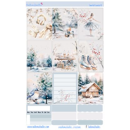 Snowfall Essential Planner Sticker Kit