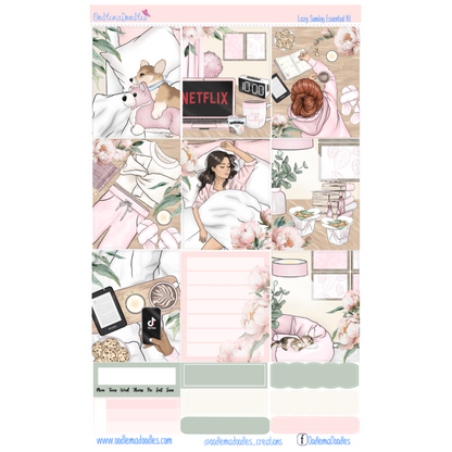 Lazy Sunday Essential Planner Sticker Kit