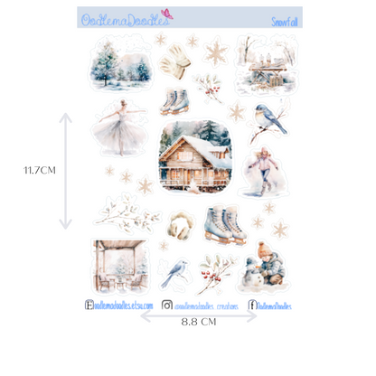 Snowfall Mini Decorative Stickers