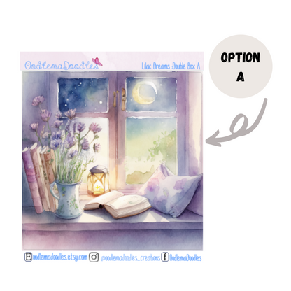 Lilac Dreams Decorative Double Box Sticker