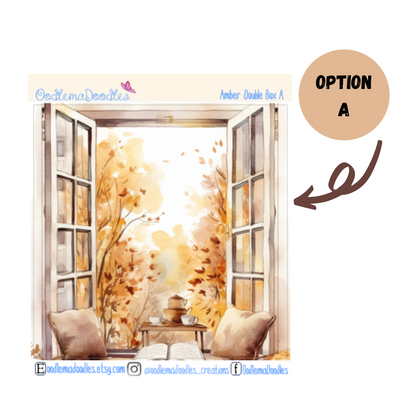 Amber Decorative Double Box Sticker