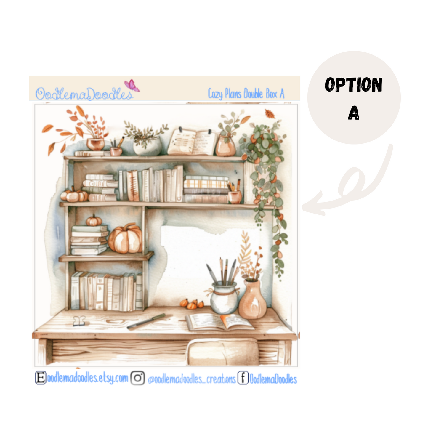 Cozy Plans Decorative Double Box Sticker