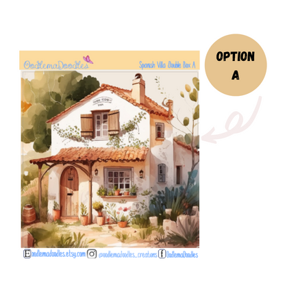 Spanish Villa Decorative Double Box Sticker