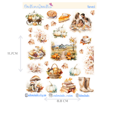 Harvest Mini Decorative Stickers