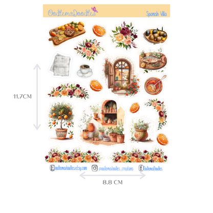 Spanish Villa Mini Decorative Stickers