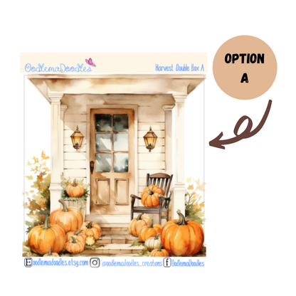 Harvest Decorative Double Box Sticker