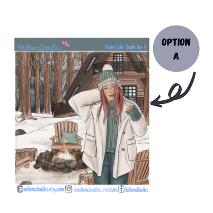 Frozen Lake Decorative Double Box Sticker