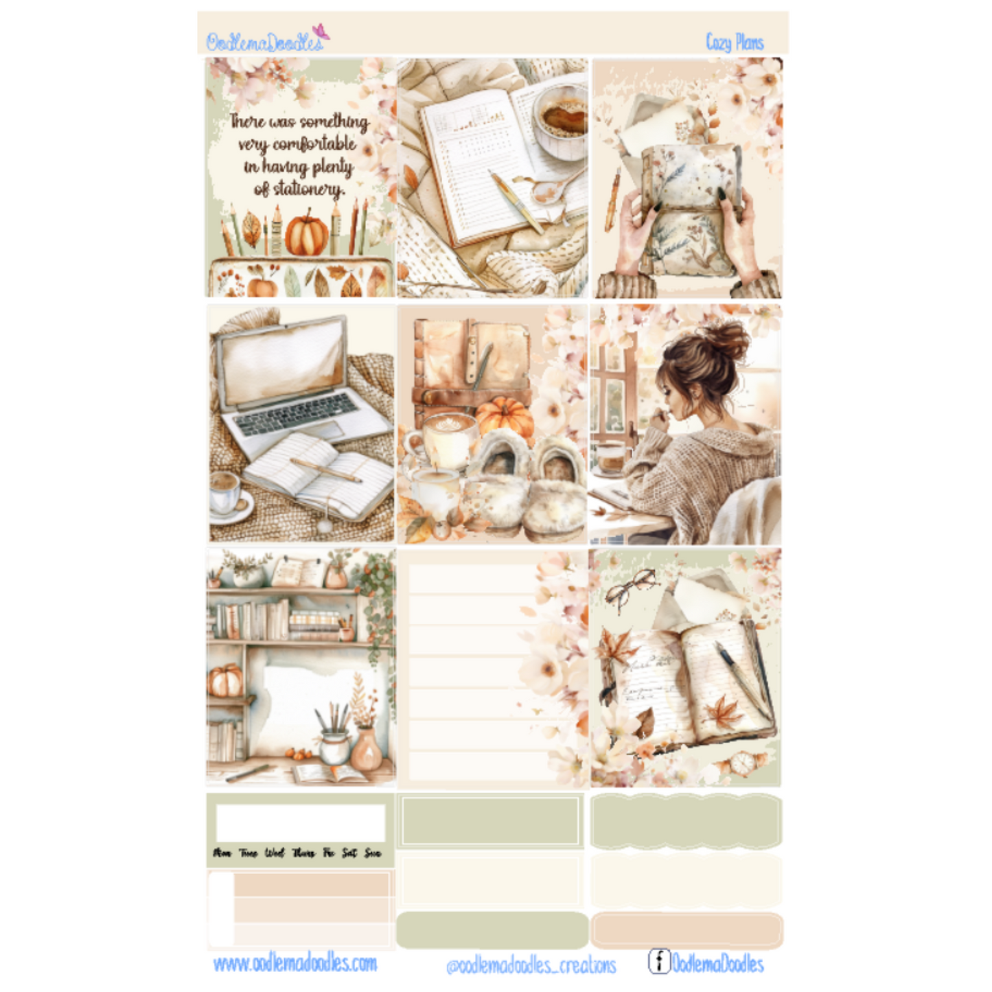 Cozy Plans Essential Planner Sticker Kit