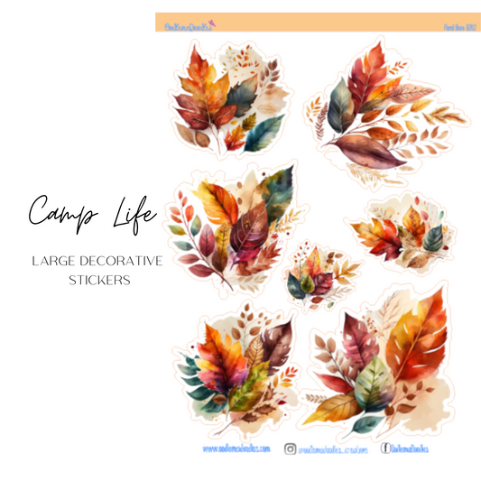 Camp Life Flower Large Decorative Planner Stickers