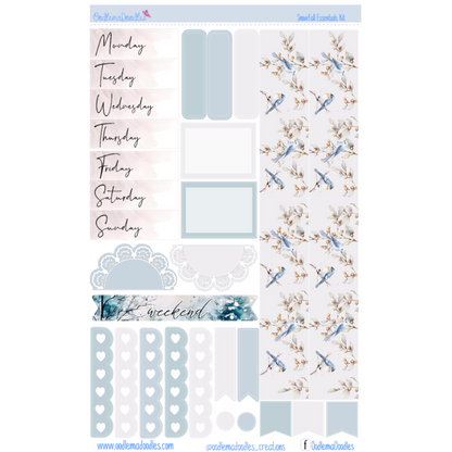 Snowfall Essential Planner Sticker Kit