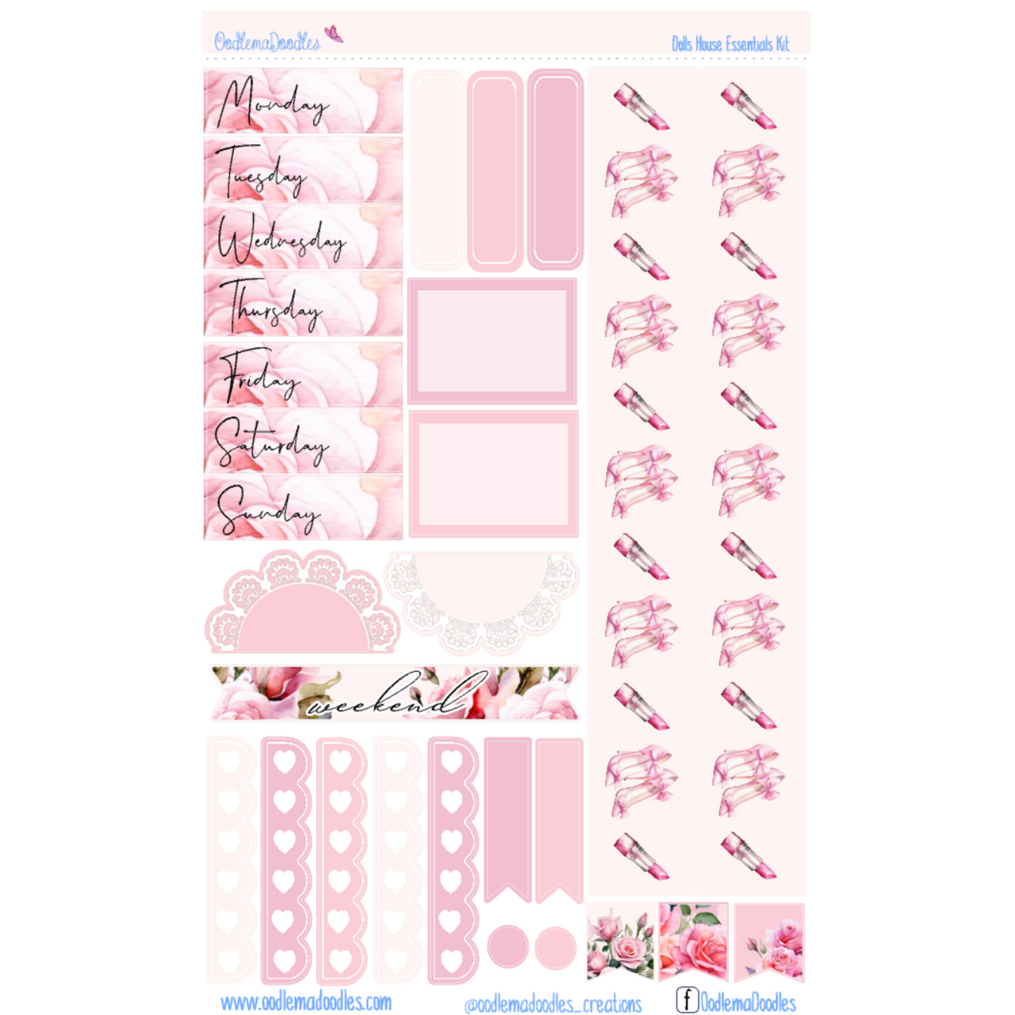 Dolls House Essential Planner Sticker Kit
