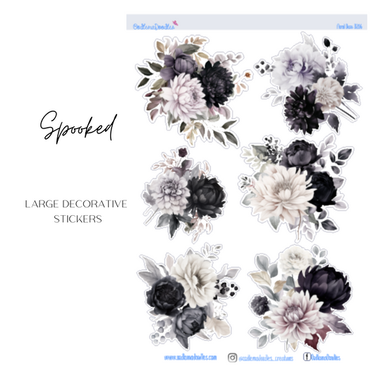 Spooked Flower Large Decorative Planner Stickers