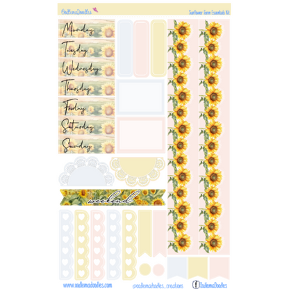 Sunflower Farm Essential Planner Sticker Kit