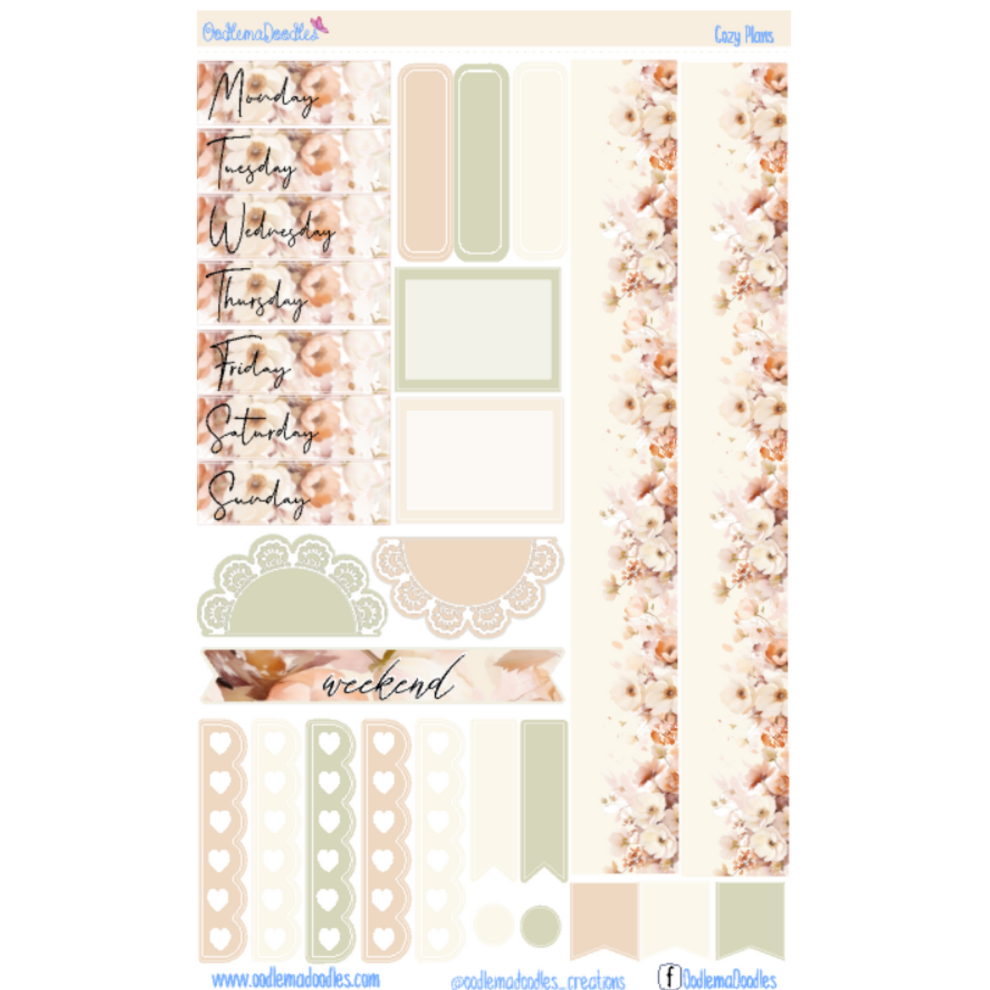 Cozy Plans Essential Planner Sticker Kit