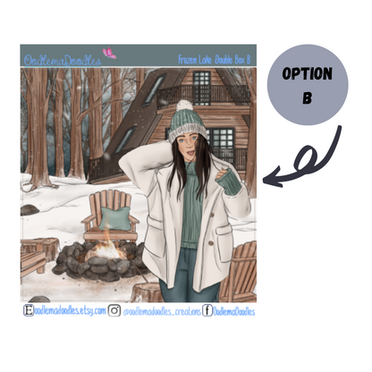 Frozen Lake Decorative Double Box Sticker