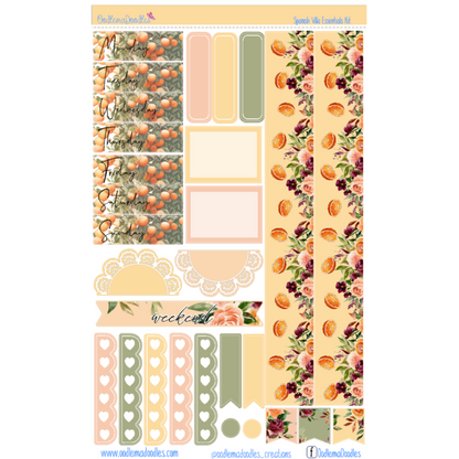 Spanish Villa Essential Planner Sticker Kit