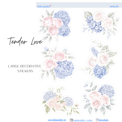 Tender Love Flower Large Decorative Planner Stickers