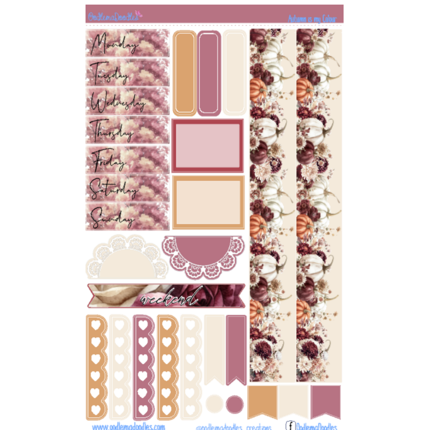 Autumn is my Colour Essential Planner Sticker Kit