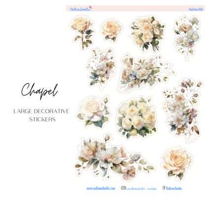 Chapel Flower Large Decorative Planner Stickers