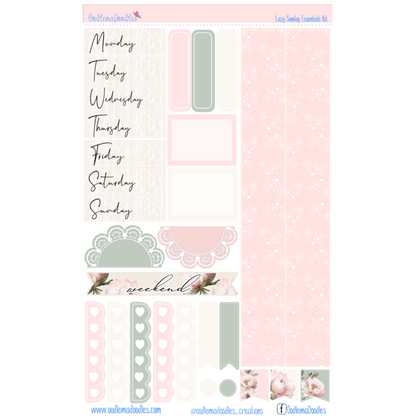 Lazy Sunday Essential Planner Sticker Kit