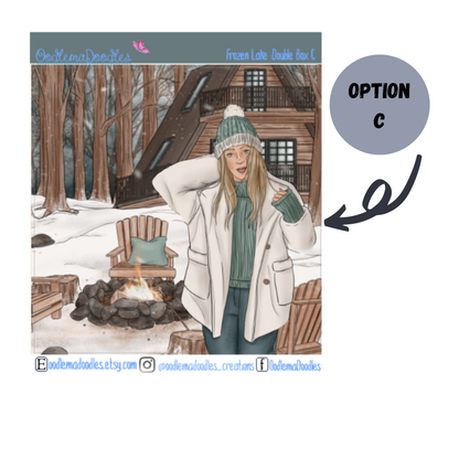 Frozen Lake Decorative Double Box Sticker