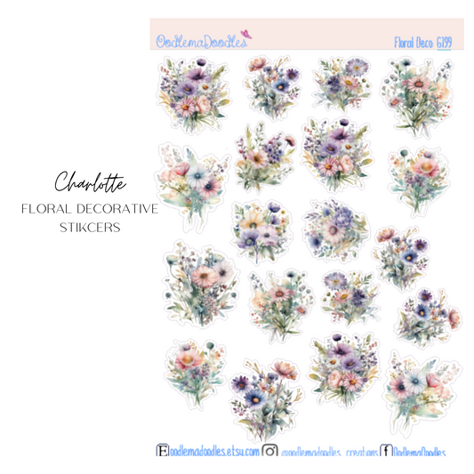 Charlotte Floral Decorative Stickers