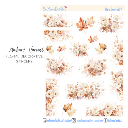 Harvest Floral Decorative Stickers