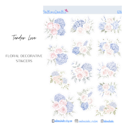 Tender Love Floral Decorative Stickers