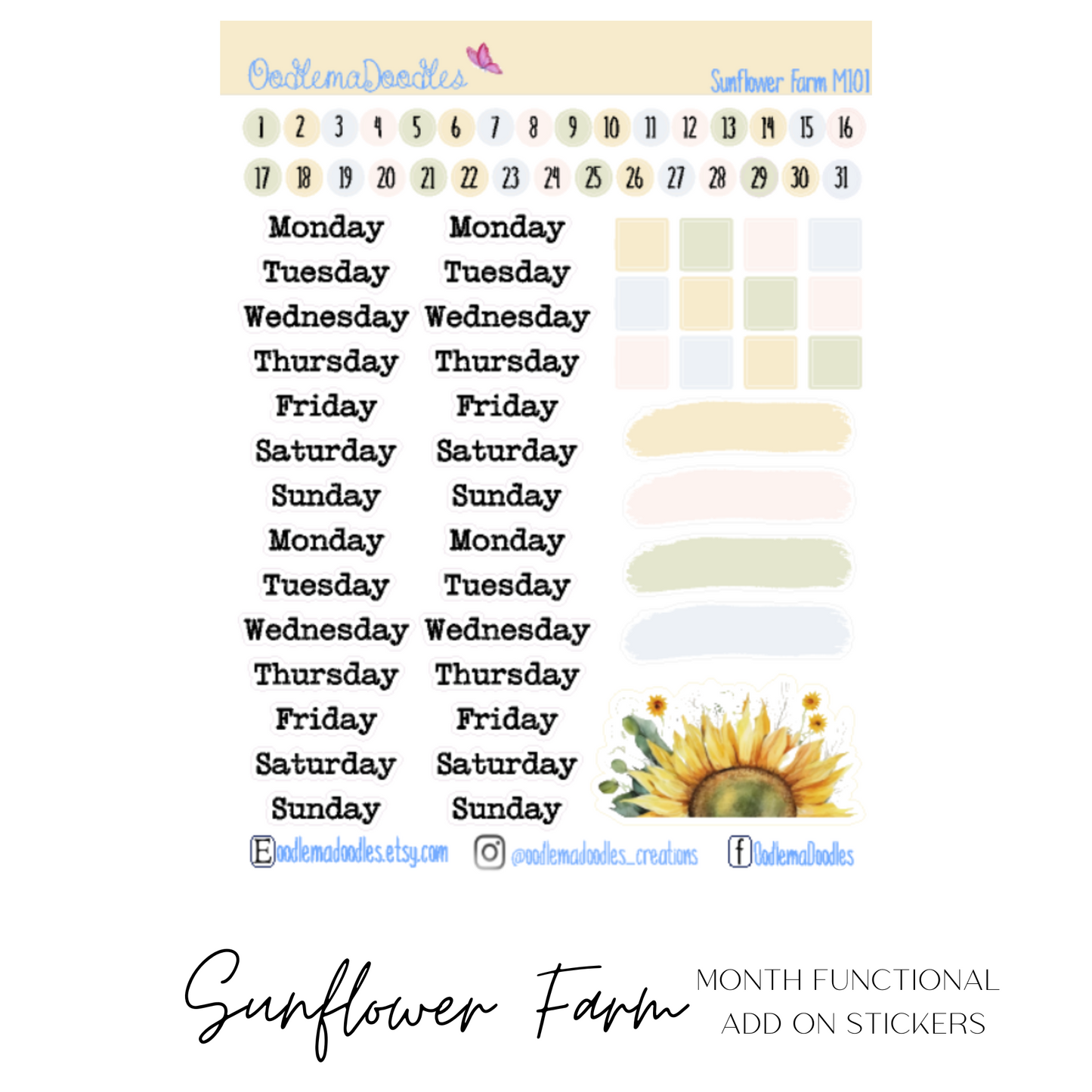 Sunflower Farm Journaling Addons