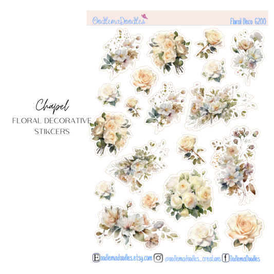 Chapel Floral Decorative Stickers