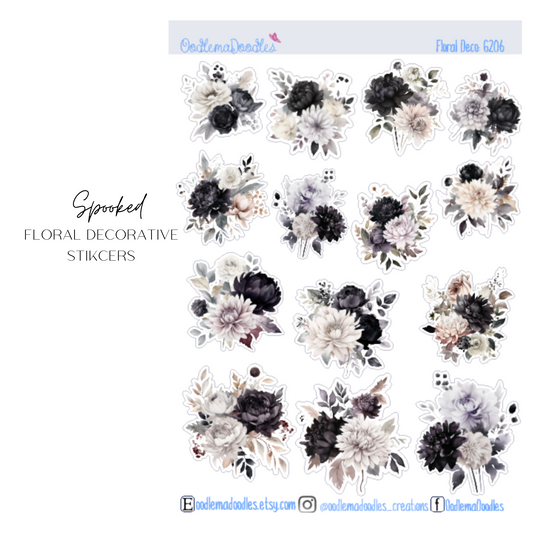 Spooked Floral Decorative Stickers