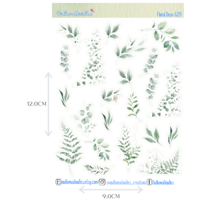 Meredith Floral Decorative Stickers