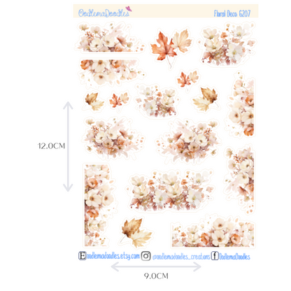 Harvest Floral Decorative Stickers