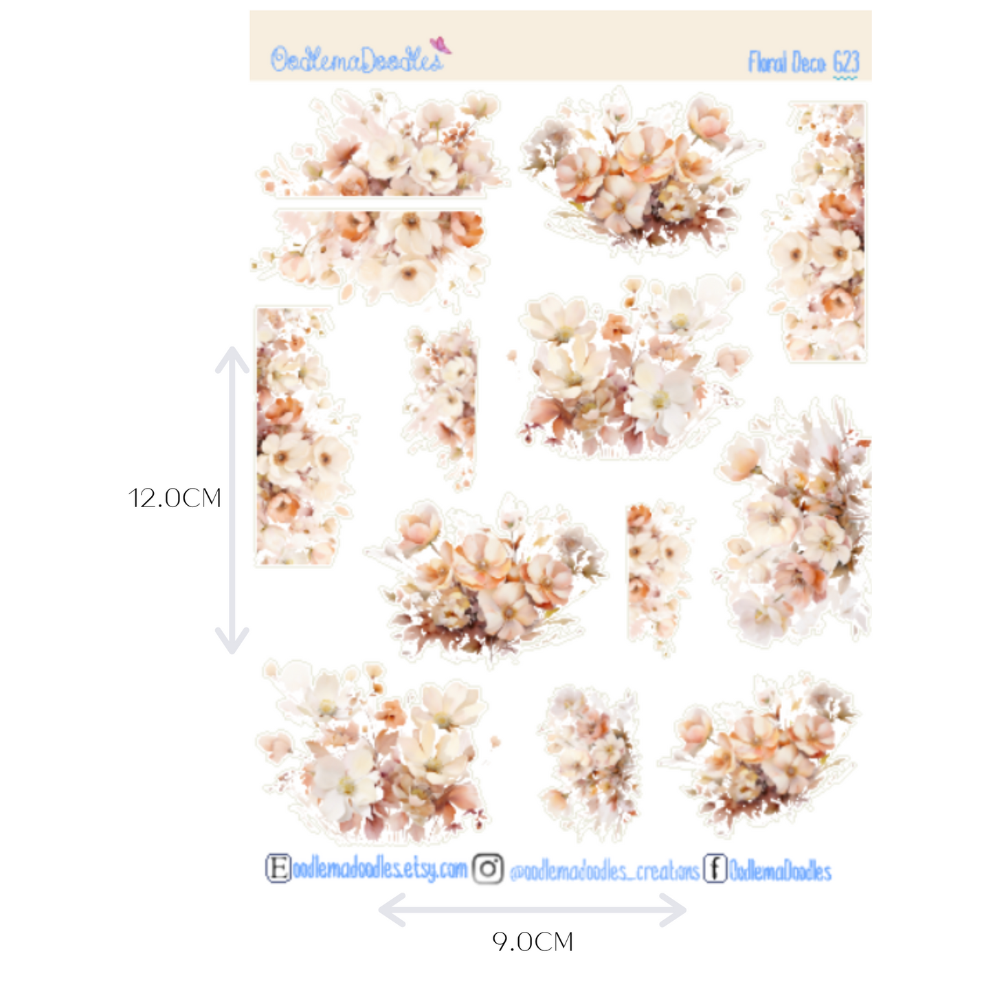 Cozy Plans Floral Decorative Stickers