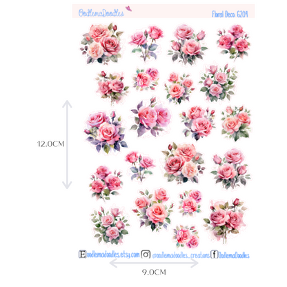 Dolls House Floral Decorative Stickers