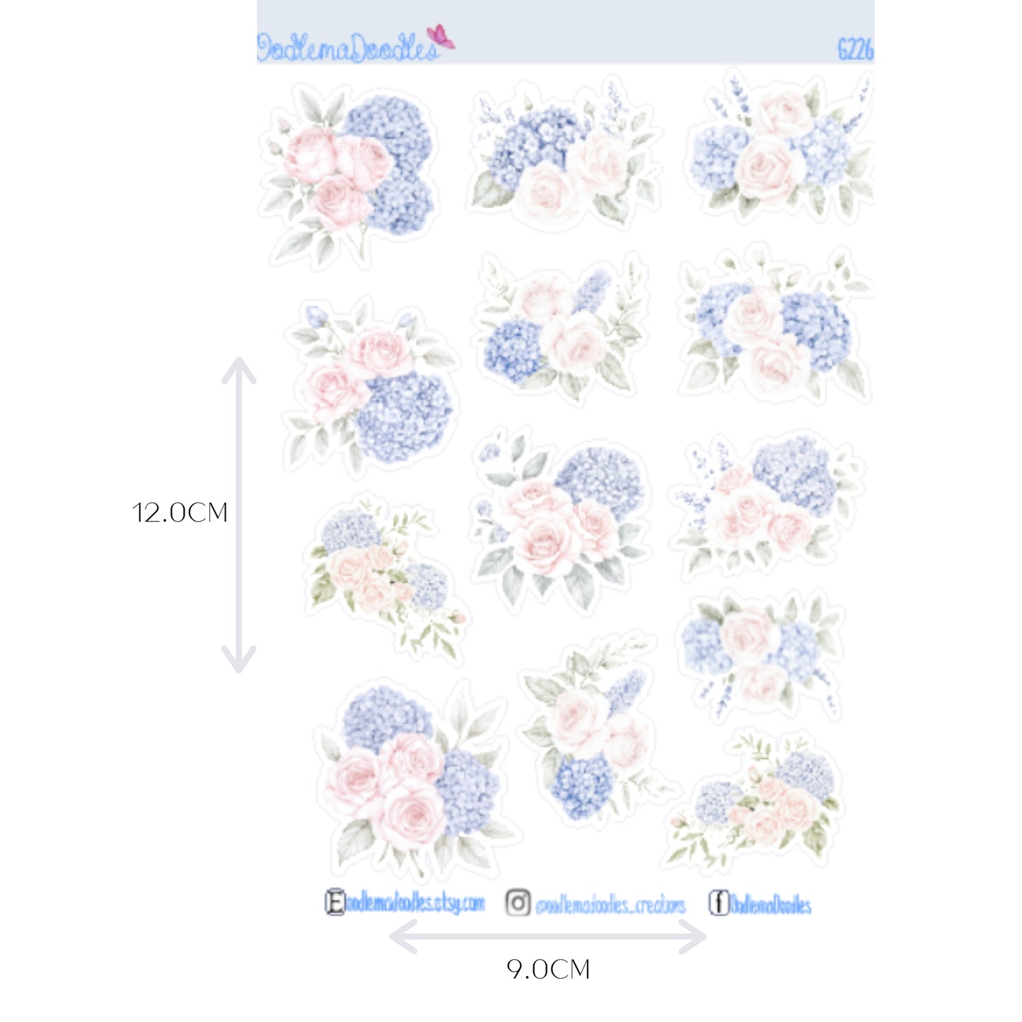 Tender Love Floral Decorative Stickers