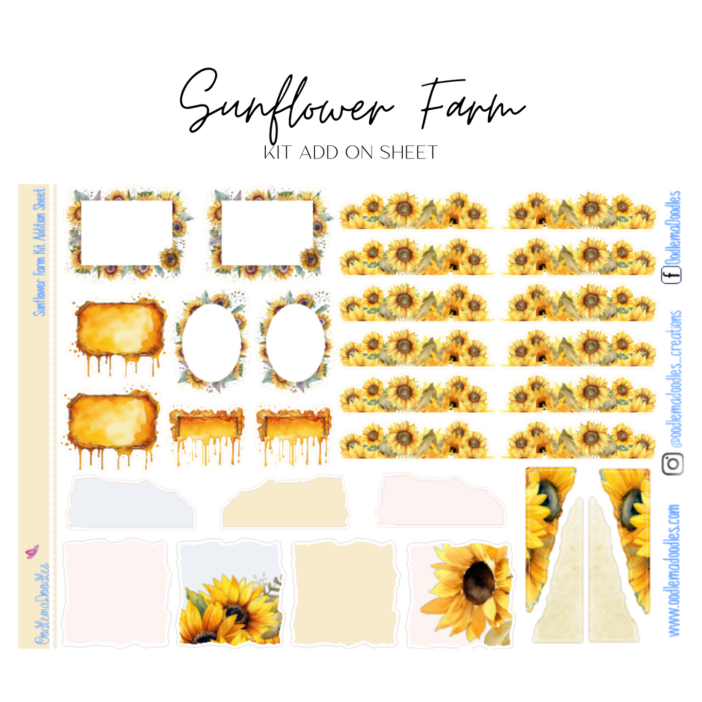 Sunflower Farm Addon & Extra Washi Options