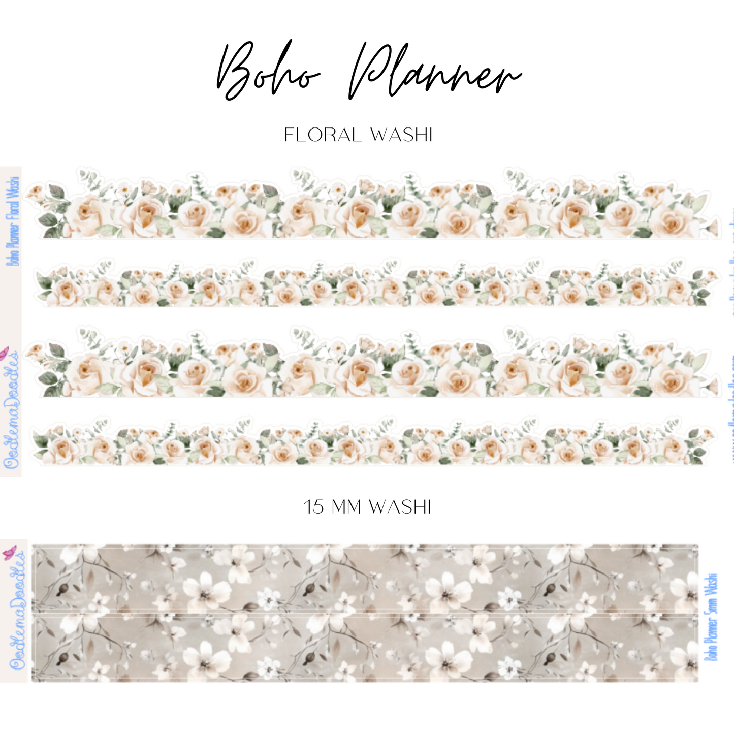 Boho Planner Addon & Extra Washi Options