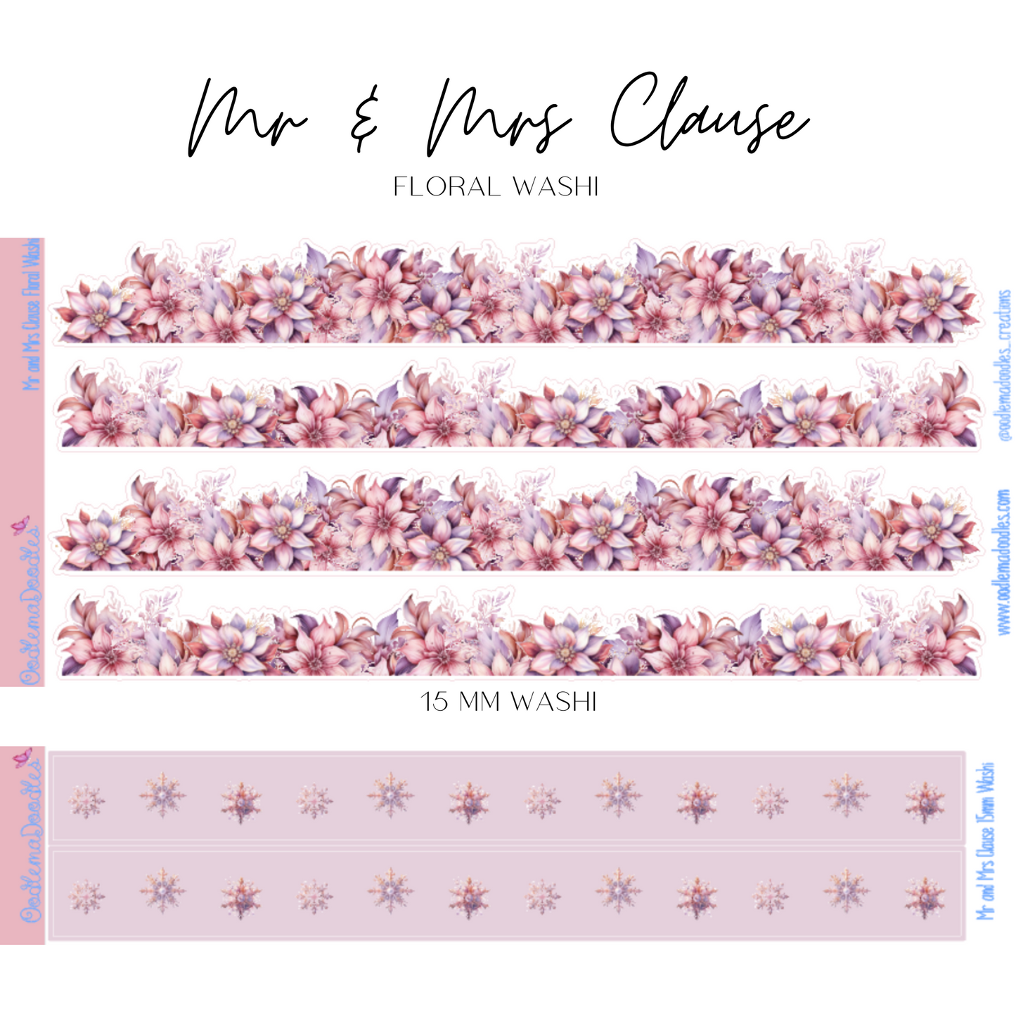 Mr and Mrs Clause Addon & Extra Washi Options
