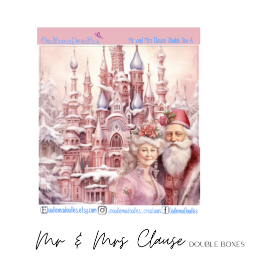Mr and Mrs Clause Decorative Double Box Sticker