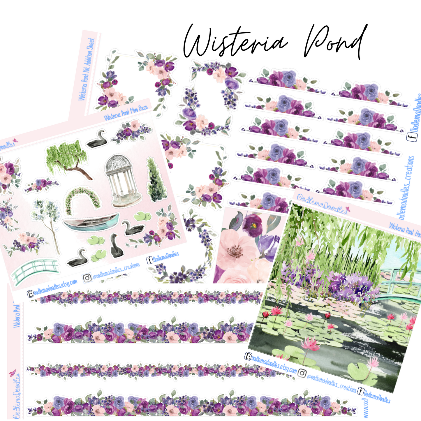 Wisteria Pond Addon & Extra Washi Options