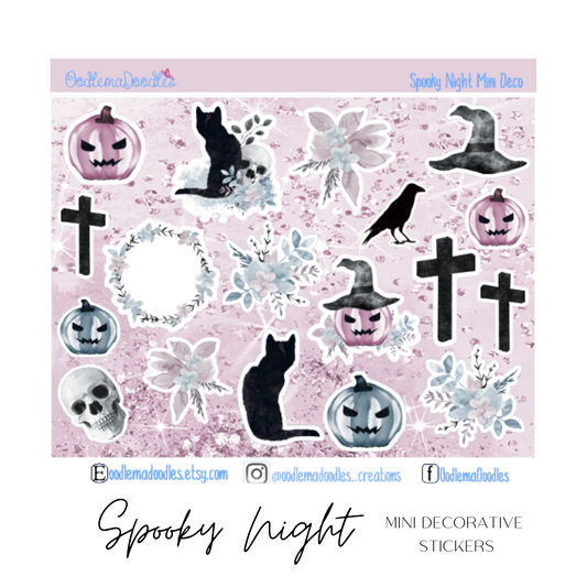 Spooky Night Mini Decorative Stickers