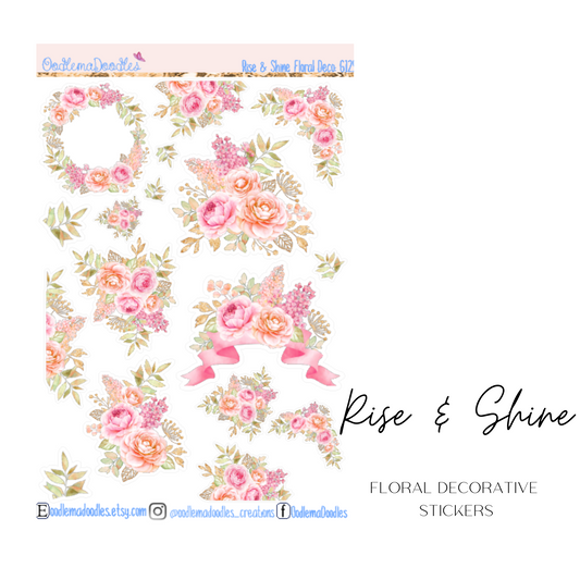Rise & Shine Floral Decorative Stickers