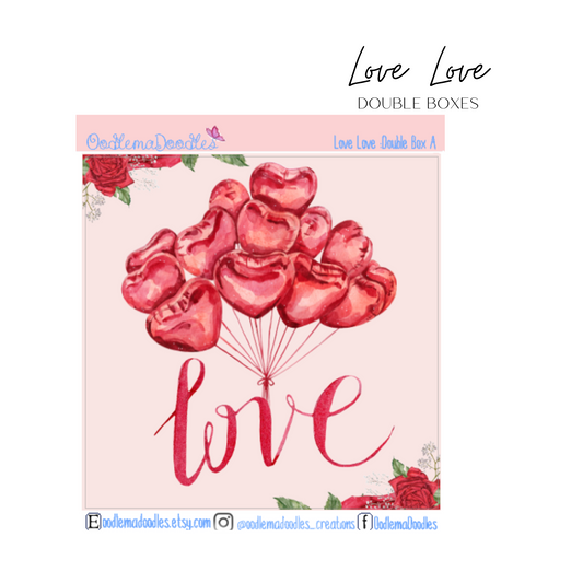 Love Love Decorative Double Box Sticker