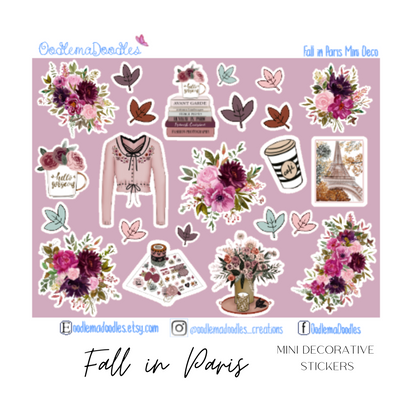 Fall in Paris Decorative Stickers