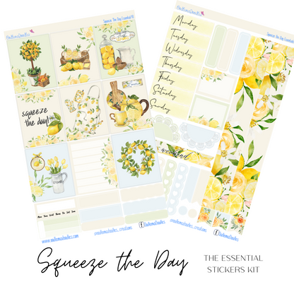 Squeeze the Day Essential Planner Sticker Kit