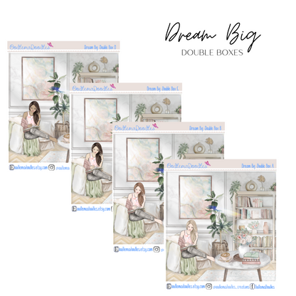 Dream Big Decorative Double Box Sticker